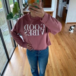 Crop Crew Neck Sweater